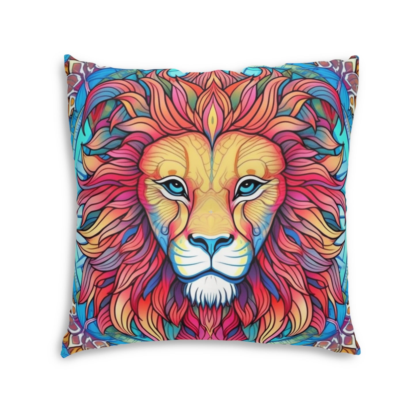 Astrological Leo - Cosmic Zodiac Constellation, Lion Symbol Art - Tufted Floor Pillow, Square