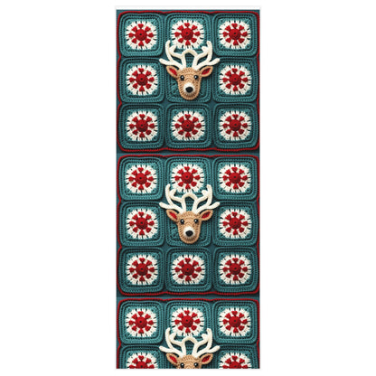 Christmas Reindeer Crochet, Wintry Wonderland Design, Festive Stag Motif. Embrace the Holiday Spirit - Wrapping Paper