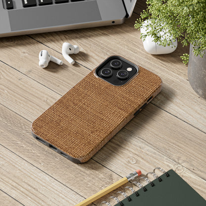 Light Chocolate: Denim-Inspired Elegant Fabric - Tough Phone Cases