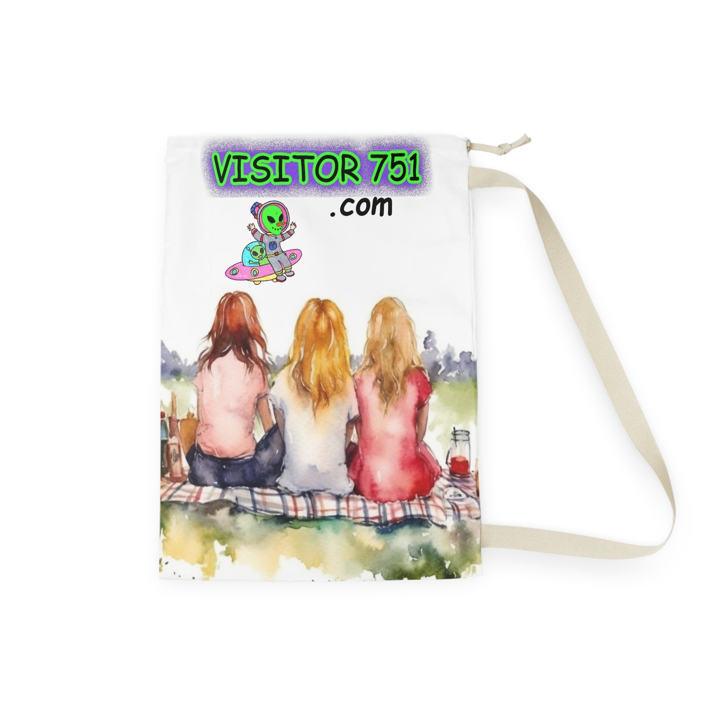 Visitor751 Advertisement Alien UFO Galactic Space - Laundry Bag