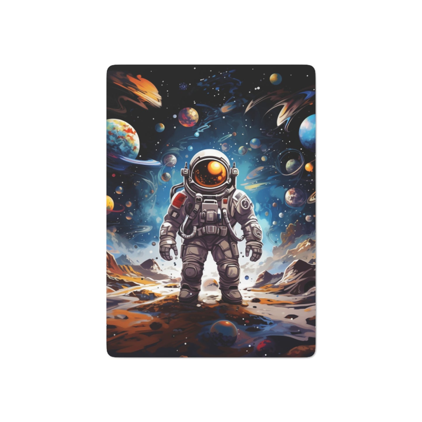 Galactic Voyage: Astronaut Journey in Celestial Star Cosmic Exploration - Poker Cards