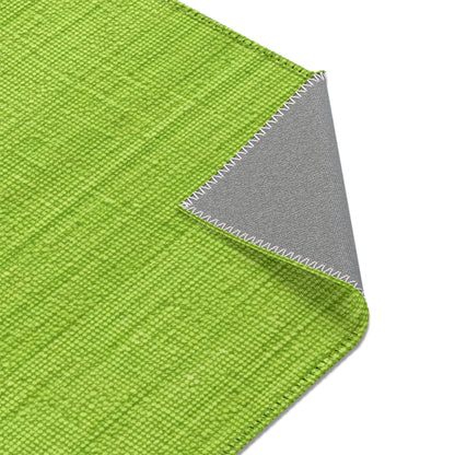 Lush Grass Neon Green: Denim-Inspired, Springtime Fabric Style - Area Rugs