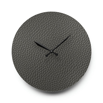 Grey Leather Design - Acrylic Wall Clock