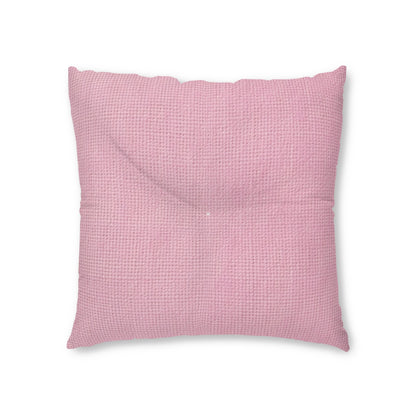 Blushing Garment Dye Pink: tela de tonos suaves, inspirada en la mezclilla - Almohada de piso capitoné, cuadrada