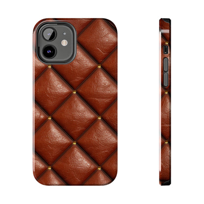 Brown Leather Cognac Pattern Rugged Durable Design Style - Tough Phone Cases