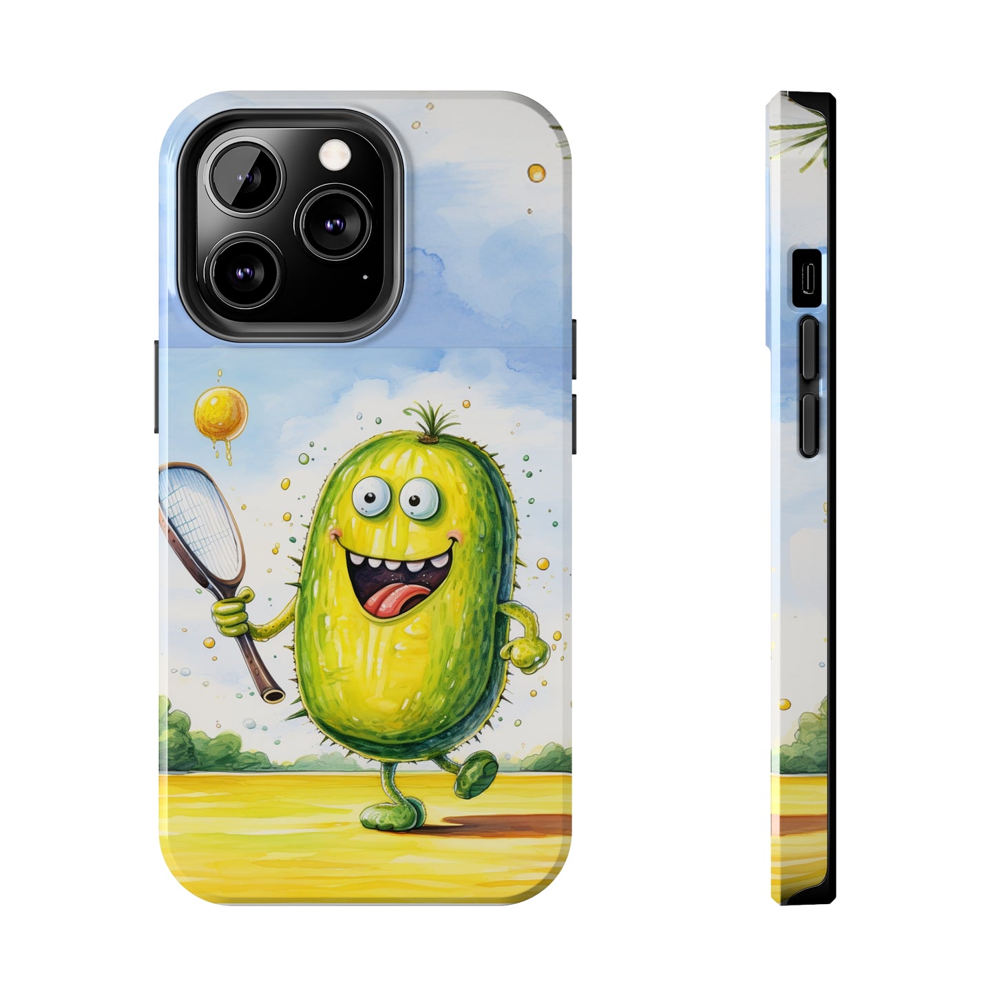 Pickleball Sport: Athletic Pickle Playing Game with Net and Paddle - Tough Phone Cases