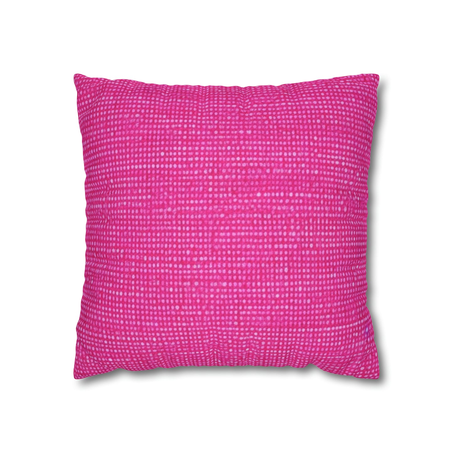 Hot Neon Pink Doll Like: Denim-Inspired, Bold & Bright Fabric - Spun Polyester Square Pillow Case