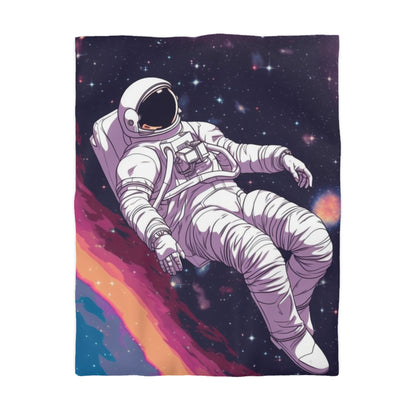 Astro Pioneer - Star-filled Galaxy Illustration - Microfiber Duvet Cover