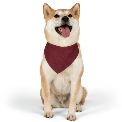 Seamless Texture - Maroon/Burgundy Denim-Inspired Fabric - Pet Bandana Collar