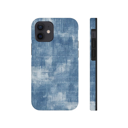 Faded Blue Washed-Out: Denim-Inspired, Style Fabric - Tough Phone Cases