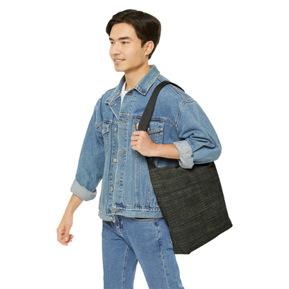 Sophisticated Seamless Texture - Black Denim-Inspired Fabric - Adjustable Tote Bag (AOP)