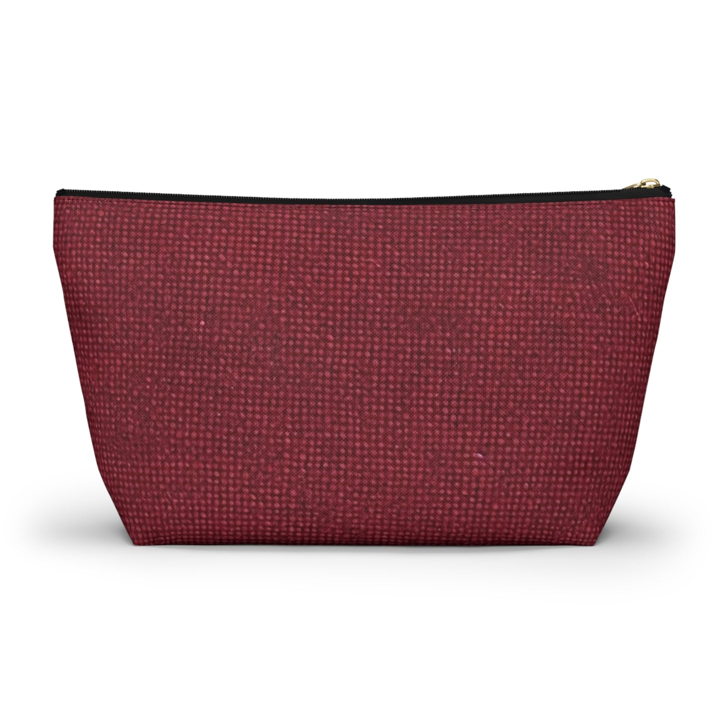 Seamless Texture - Maroon/Burgundy Denim-Inspired Fabric - Accessory Pouch w T-bottom