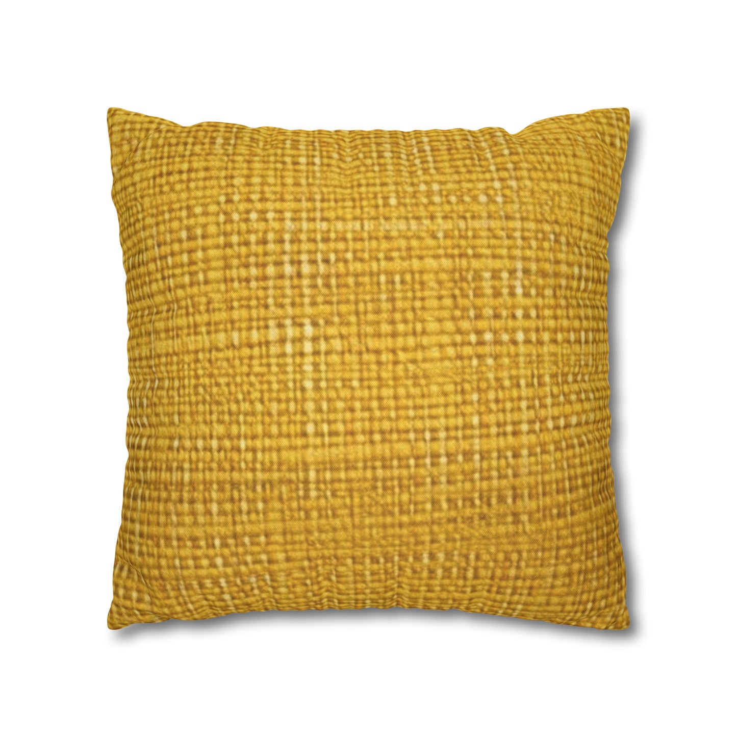 Radiant Sunny Yellow: Denim-Inspired Summer Fabric - Spun Polyester Square Pillow Case