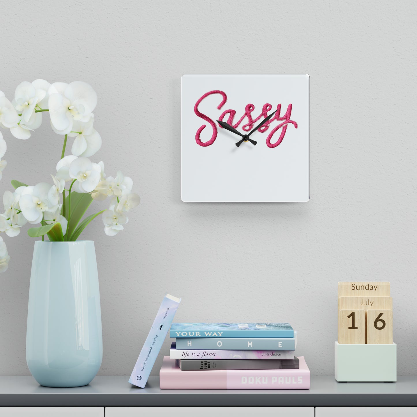 Sassy Acrylic Wall Clock