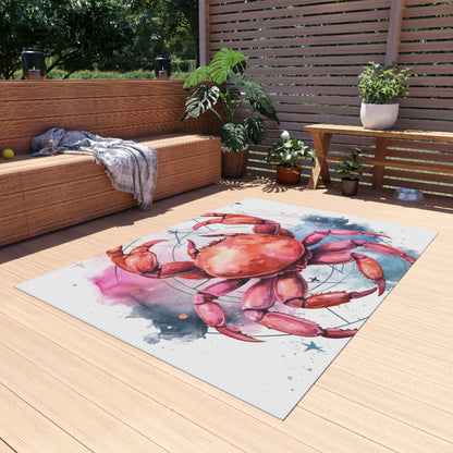 Cancer Star Sign - Elegant Zodiac Astrology - Outdoor Rug