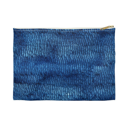 Blue Spectrum: Denim-Inspired Fabric Light to Dark - Accessory Pouch