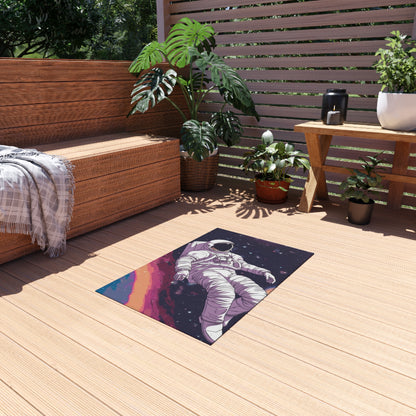 Astro Pioneer - Star-filled Galaxy Illustration - Outdoor Rug