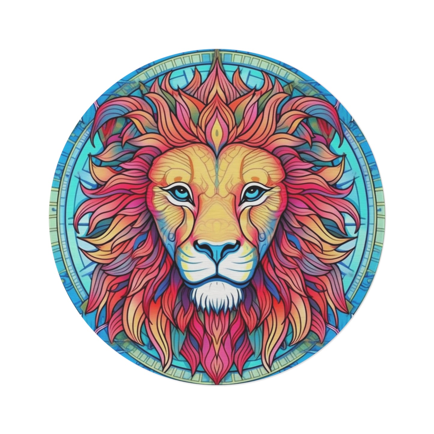 Astrological Leo - Cosmic Zodiac Constellation, Lion Symbol Art - Round Rug