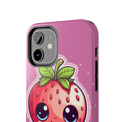 Kawaii Strawberry Adventure - Anime Classic Traditional Japanese Fruit - Otaku Artwork - Tough Phone Cases