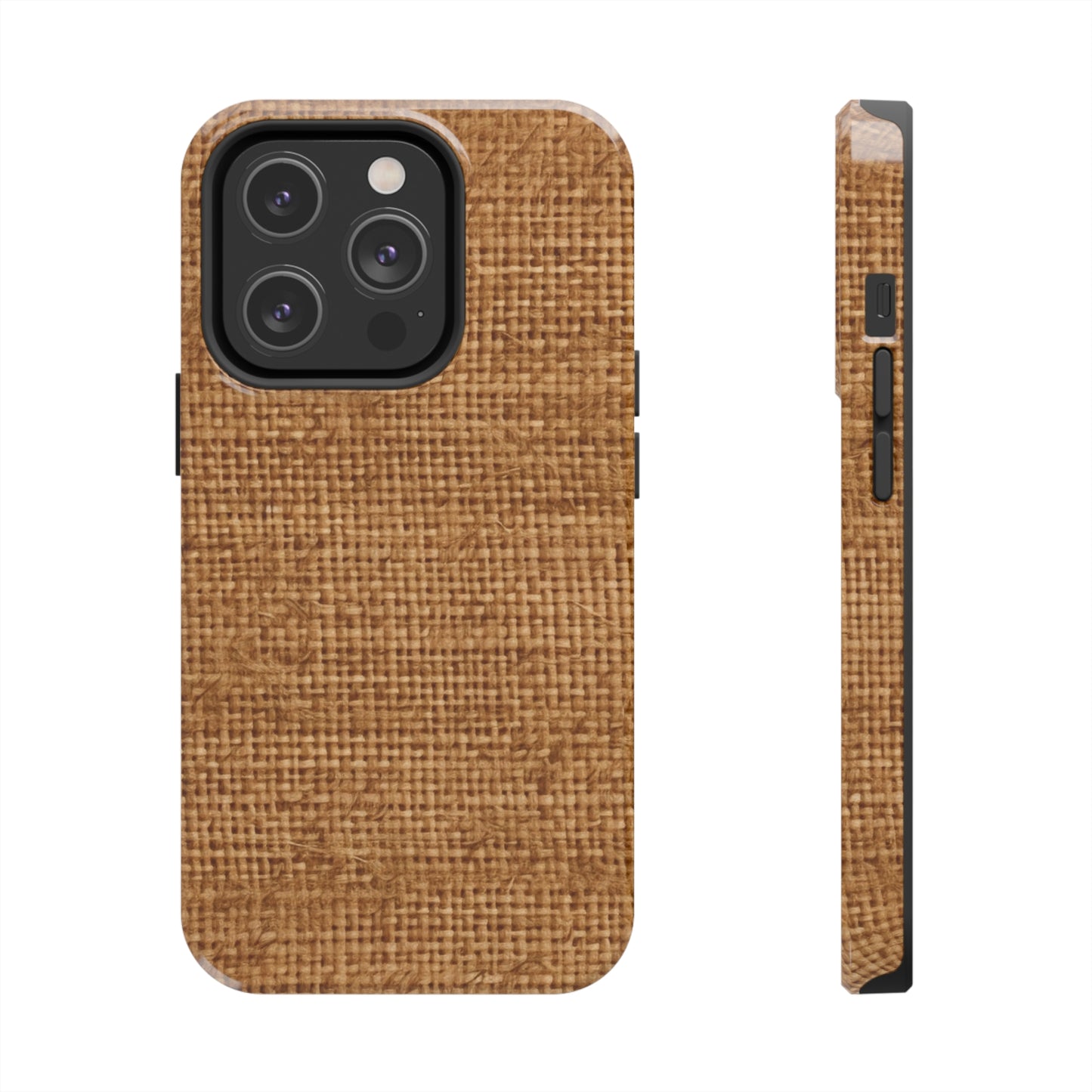 Light Chocolate: Denim-Inspired Elegant Fabric - Tough Phone Cases