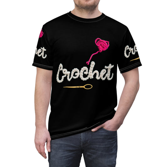 Regalo de amor de ganchillo - Estilo de coleccionista de moda de tela sincera - Camiseta unisex para cortar y coser (AOP) 