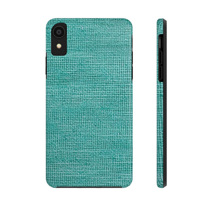 Quality Mint Turquoise Denim Fabric Deisgn, Stylish Material - Tough Phone Cases