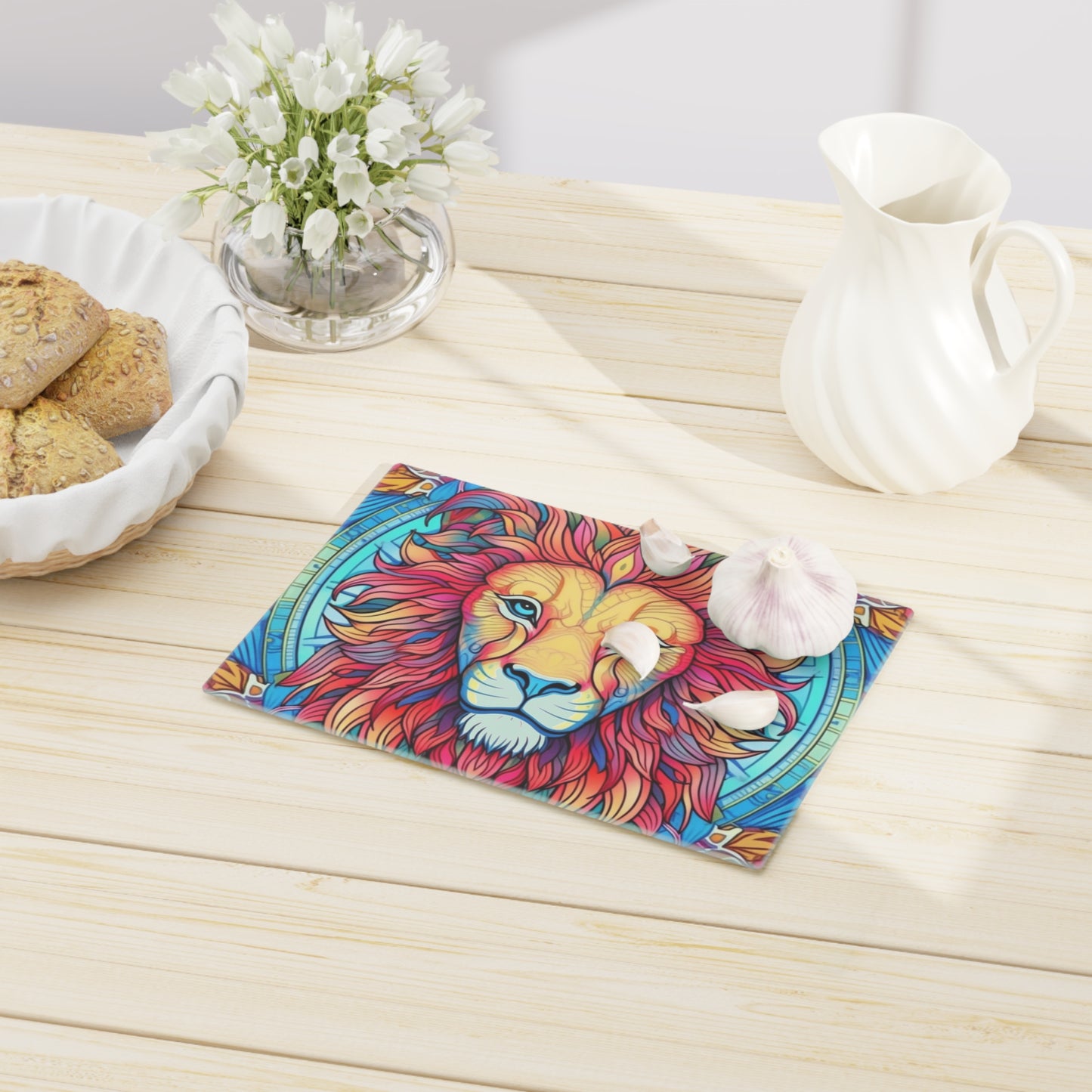 Astrological Leo - Cosmic Zodiac Constellation, Lion Symbol Art - Cutting Board