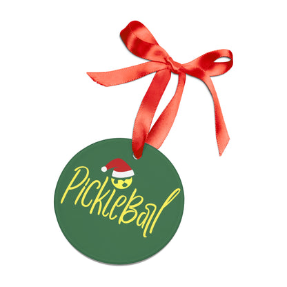 Pickleball Santa Christmas - Acrylic Ornament with Ribbon