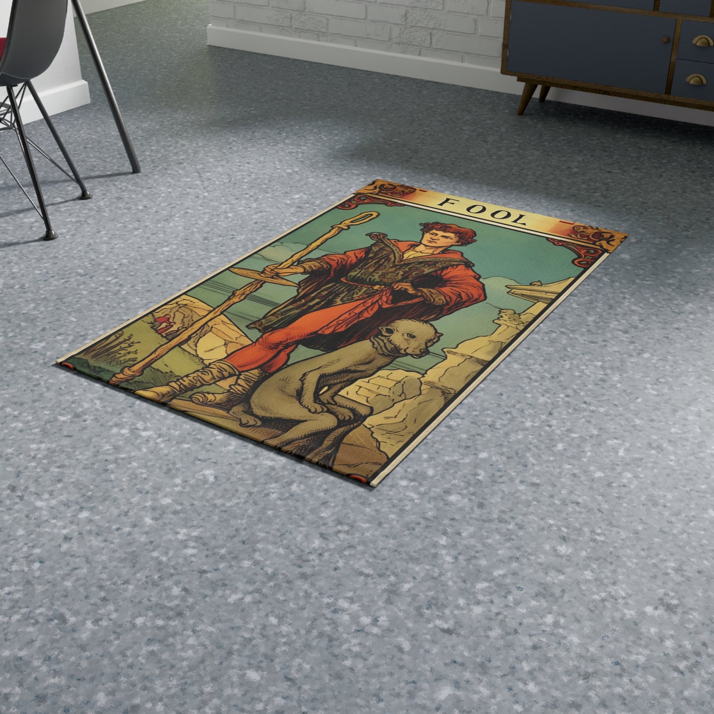 Mystical Tarot - Artistic Depiction of The Fool Card - Dobby Rug