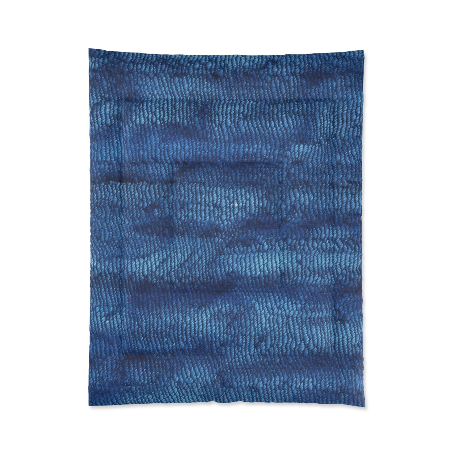 Blue Spectrum: Denim-Inspired Fabric Light to Dark - Comforter