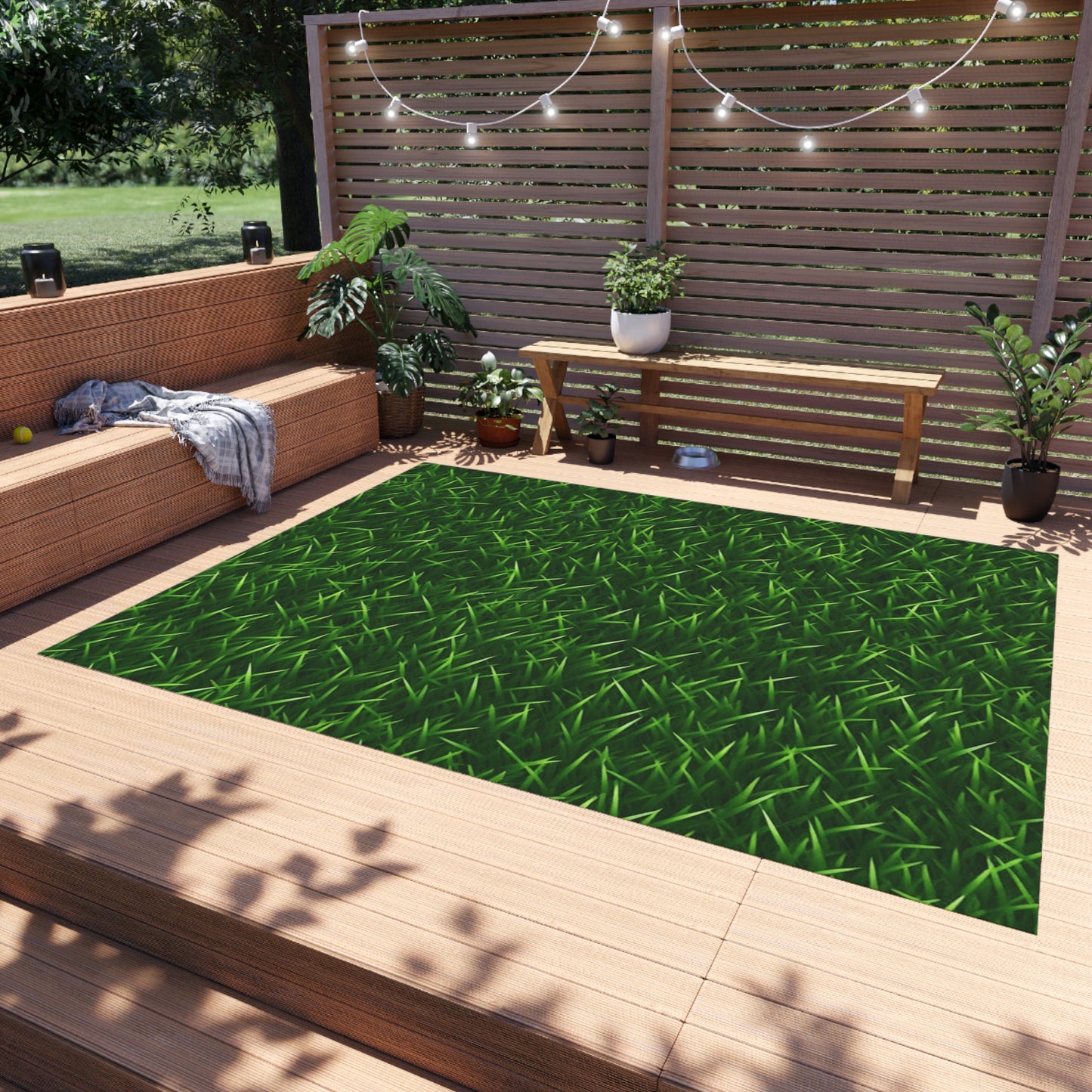 Touch Grass Indoor Style Outdoor Green Artificial Grass Turf - Outdoor Rug