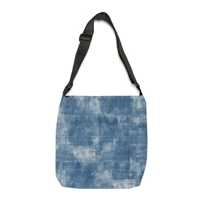 Azul descolorido descolorido: tela con estilo inspirada en la mezclilla - Bolso de mano ajustable (AOP)