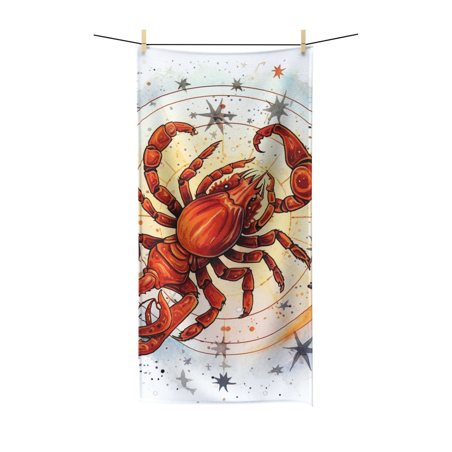 Prickly Scorpio Astrology - Sharp Zodiac Scorpion Celestial Horoscope - Polycotton Towel