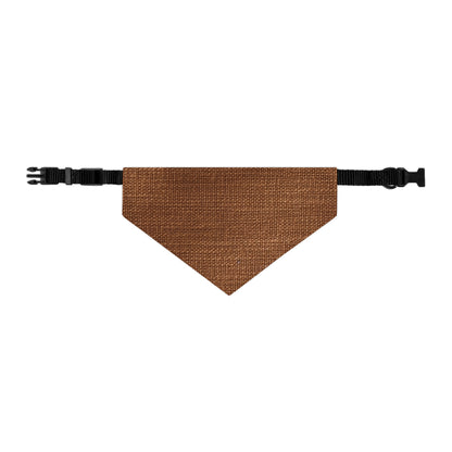 Luxe Dark Brown: Denim-Inspired, Distinctively Textured Fabric - Dog & Pet Bandana Collar