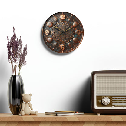 Copper Metal Design Acrylic Wall Clock