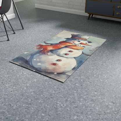 Frosty Winter Snowman Christmas - Dobby Rug