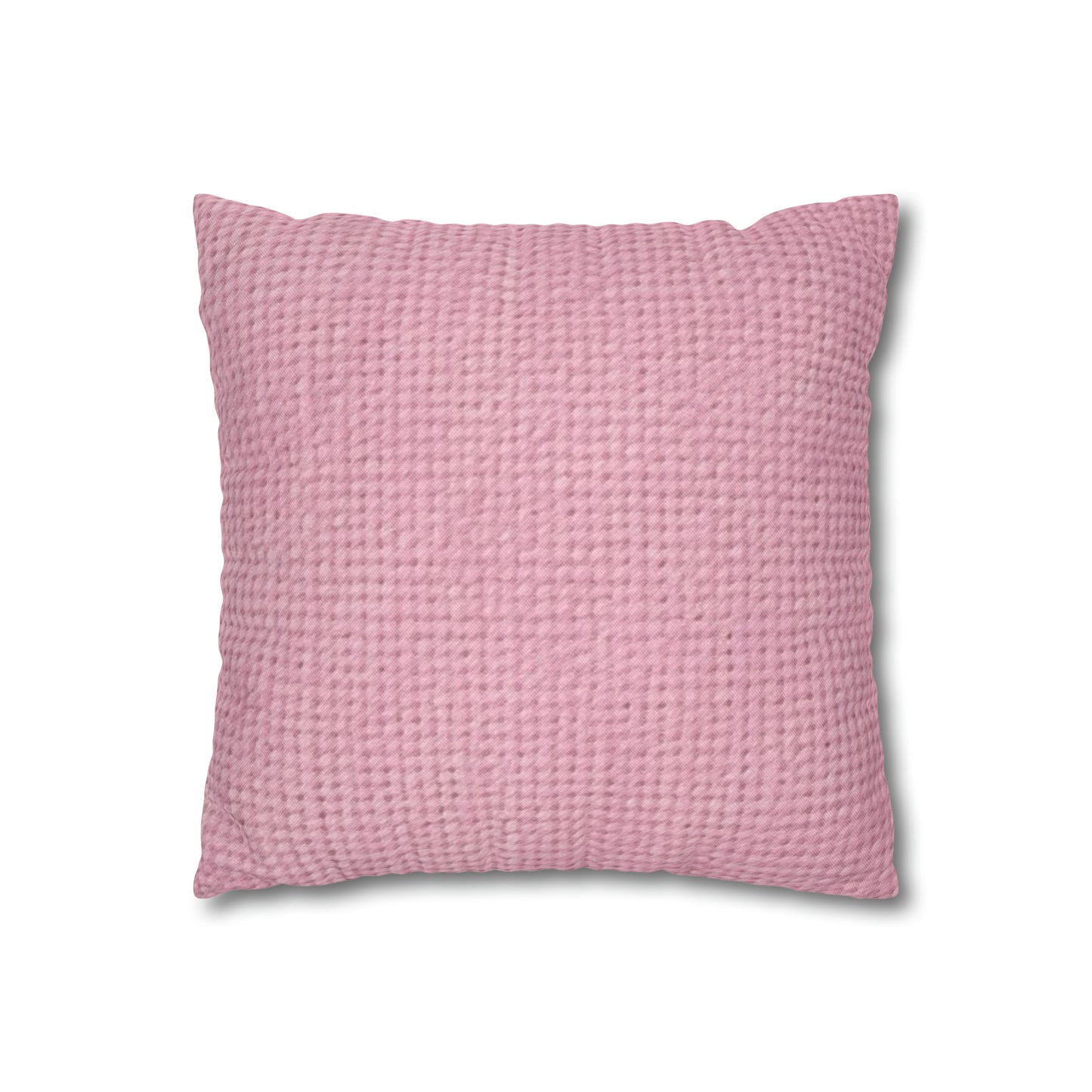 Blushing Garment Dye Pink: tela de tonos suaves inspirada en la mezclilla - Funda de almohada cuadrada de poliéster hilado