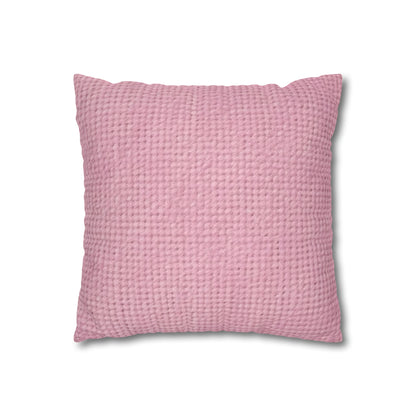 Blushing Garment Dye Pink: tela de tonos suaves inspirada en la mezclilla - Funda de almohada cuadrada de poliéster hilado