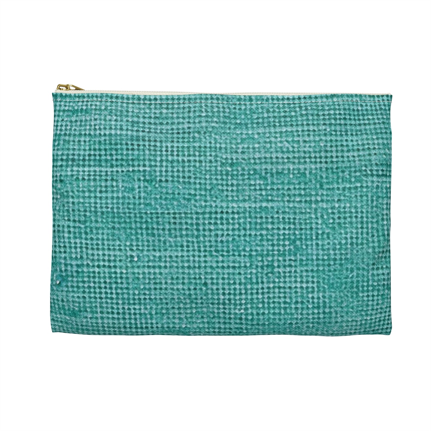 Quality Mint Turquoise Denim Fabric Deisgn, Stylish Material - Accessory Pouch