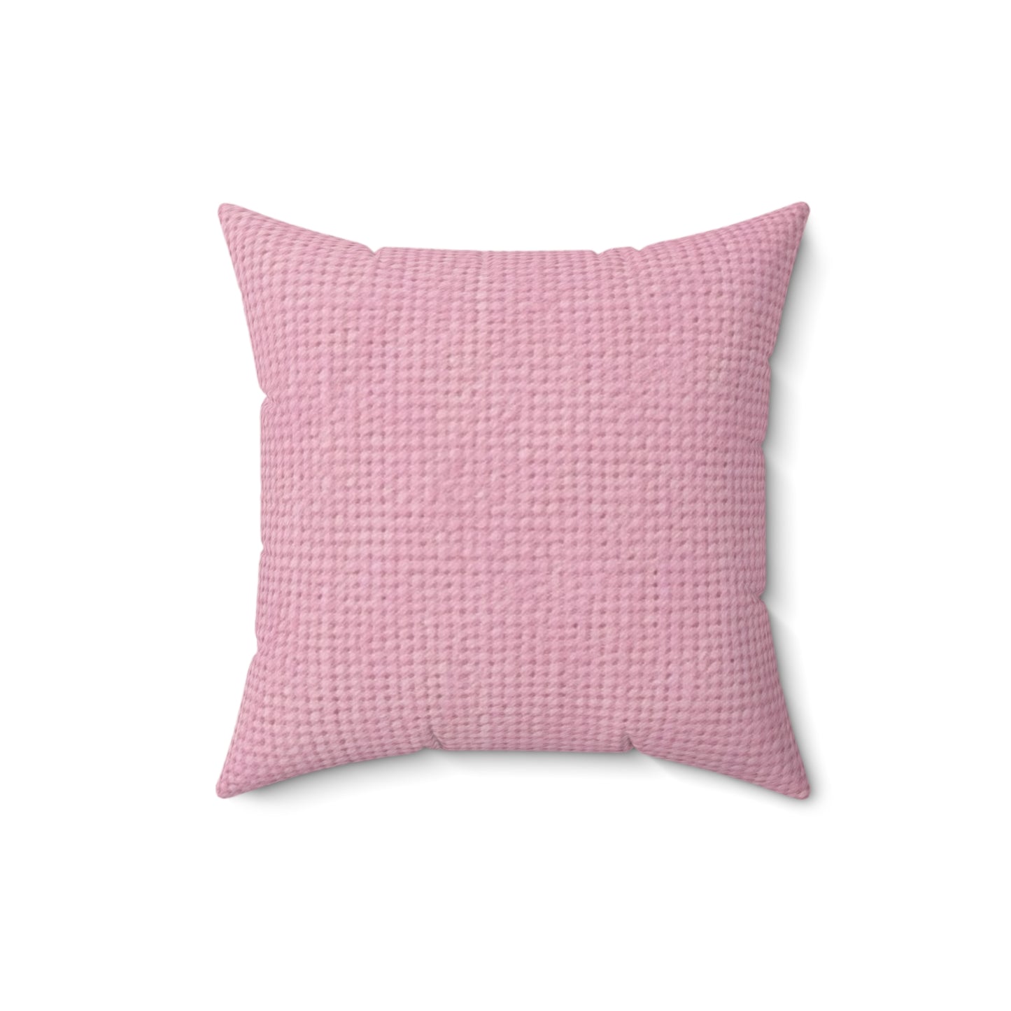 Blushing Garment Dye Pink: Denim-Inspired, Soft-Toned Fabric - Spun Polyester Square Pillow