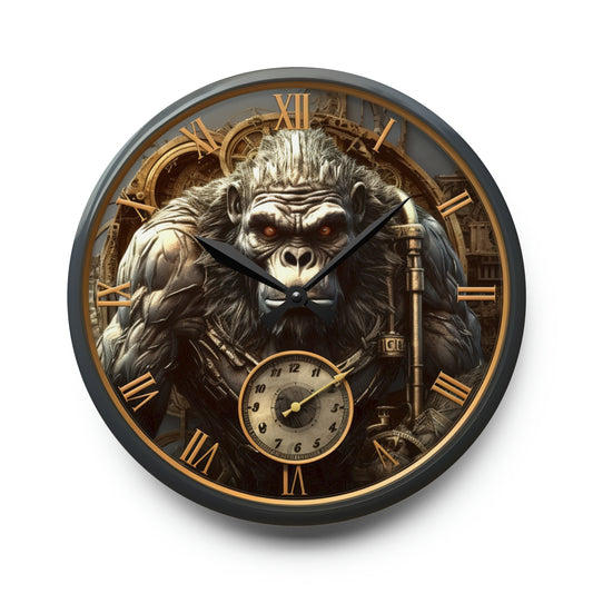 Gorilla Steampunk Design. Acrylic Wall Clock