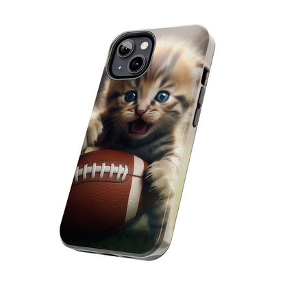 Football Kitten Touchdown: el juego deportivo ganador de Tabby - Estuches resistentes para teléfonos