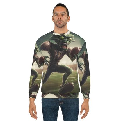 Alien Football Space Sport Game Stadium Athlete Galaxy Player - Unisex Sweatshirt (AOP)