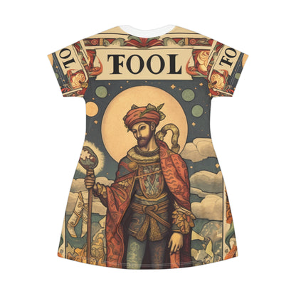 Tarot Expresivo - Símbolo de lectura artística de la carta 'El Loco' - Vestido de camiseta (AOP) 