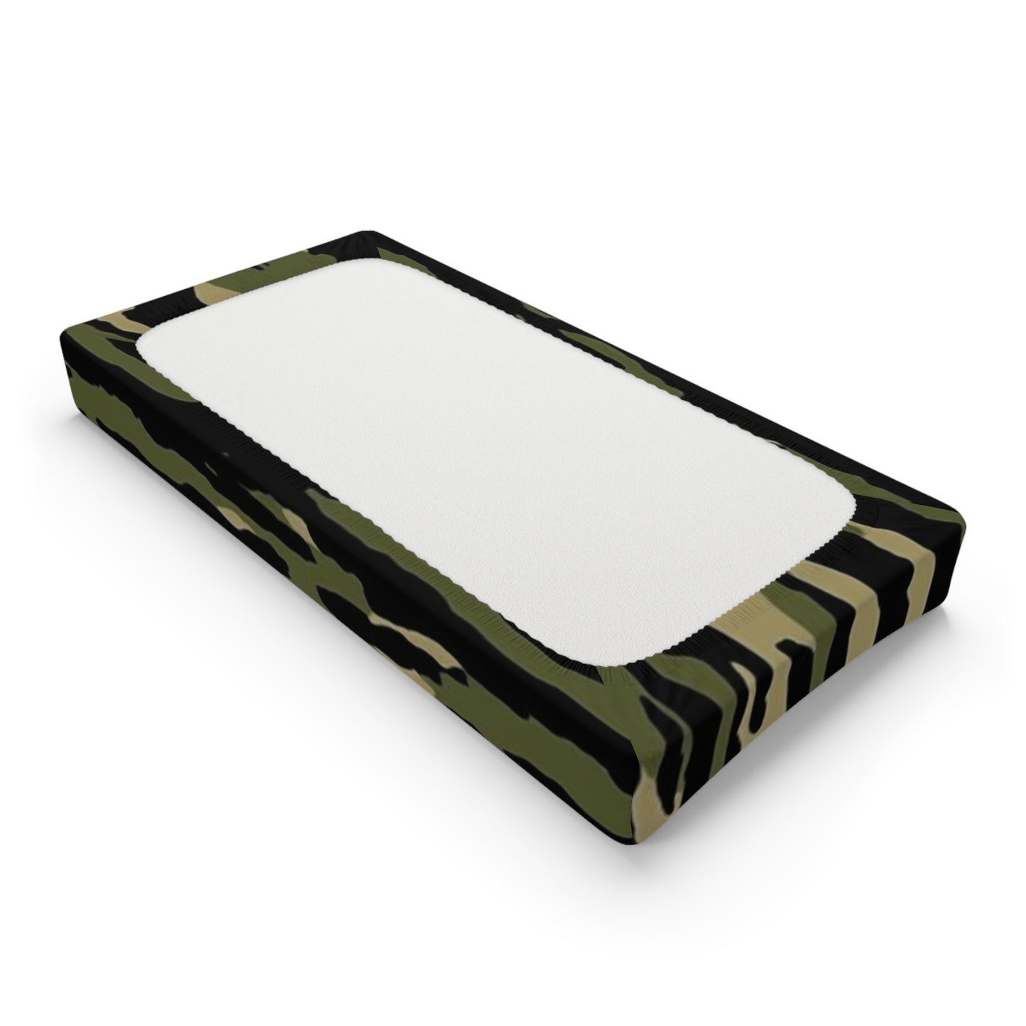 Tiger Stripe Camouflage: Military Style - Baby Changing Pad Cover