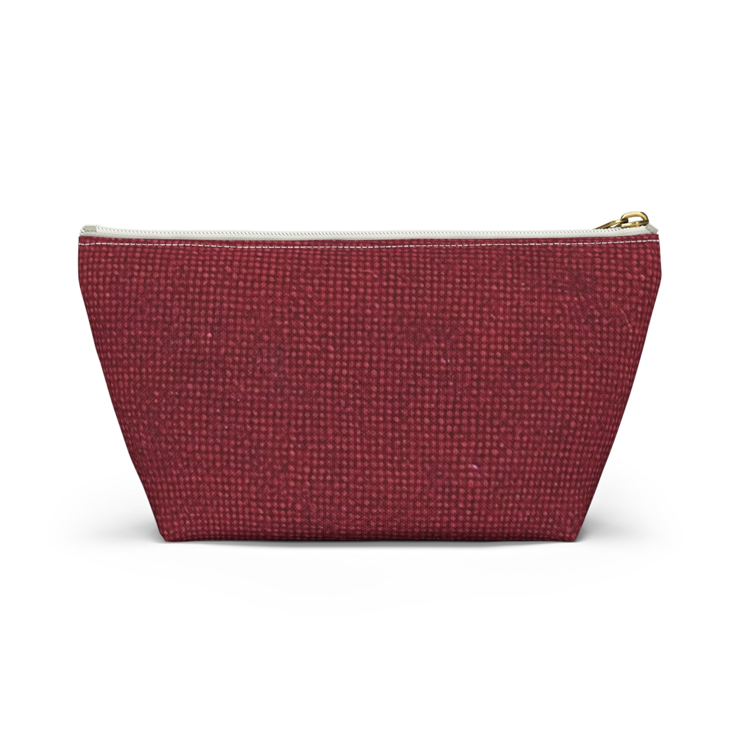 Seamless Texture - Maroon/Burgundy Denim-Inspired Fabric - Accessory Pouch w T-bottom