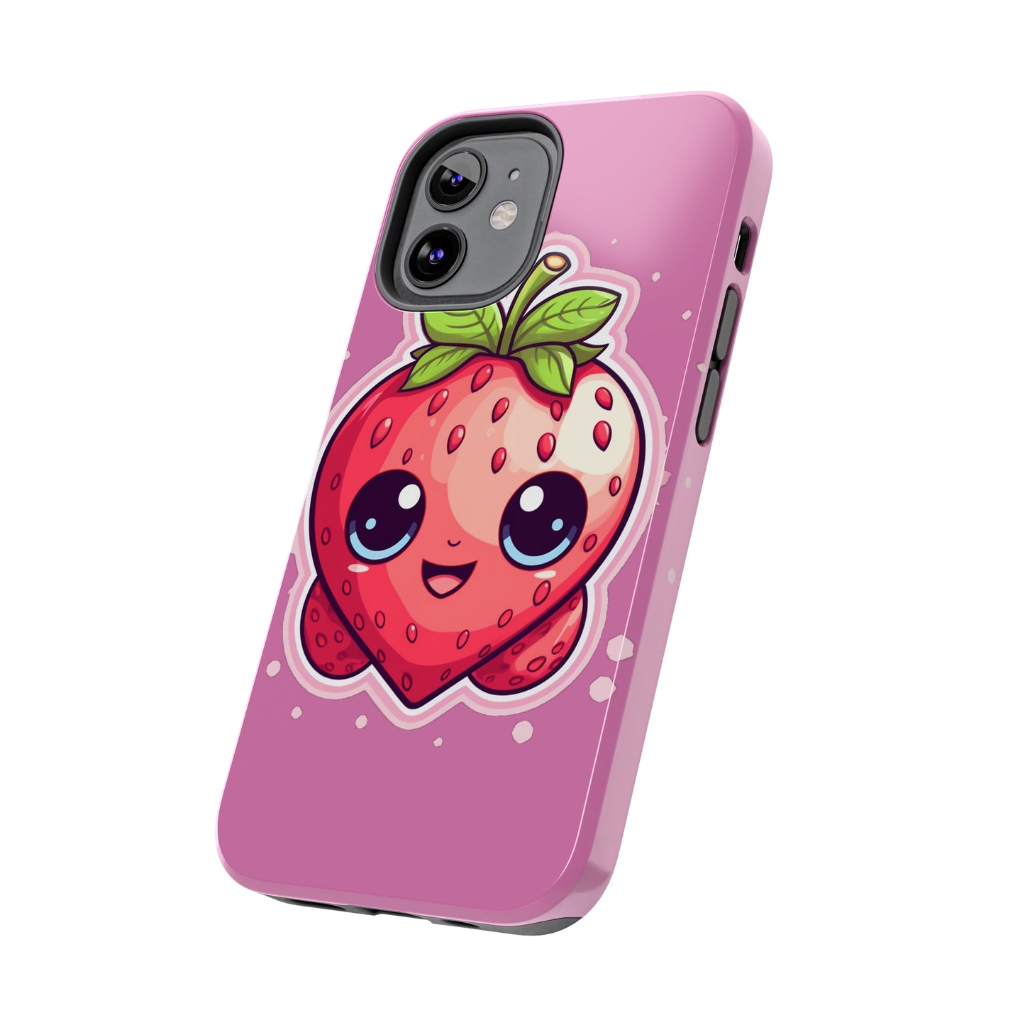 Kawaii Strawberry Adventure - Anime Classic Traditional Japanese Fruit - Otaku Artwork - Tough Phone Cases