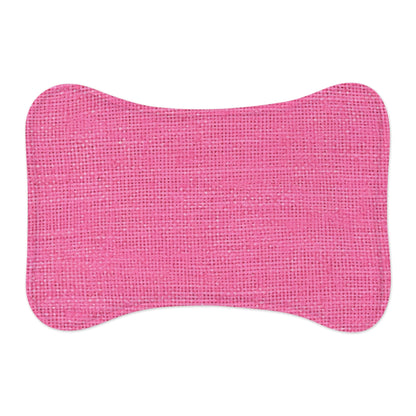 Estilo de tela de diseñador de mezclilla rosa tipo muñeca - Perro y gato - Tapetes de alimentación para mascotas