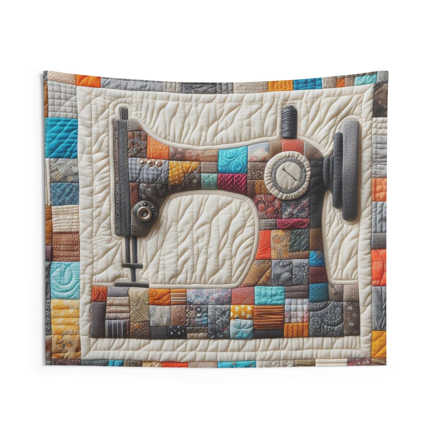 Sewing Machine Quilt Art - Indoor Wall Tapestries