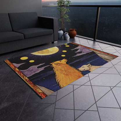 Moon Tarot Card Art - Embrace Your Intuition and Dreams - Outdoor Rug